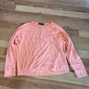 Polo Ralph Lauren Women’s Sweatshirt Orange Green XL  100% Cotton